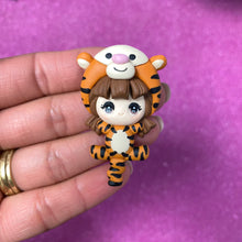 Load image into Gallery viewer, Woodland Storybook characters, BRUNETTE Big eye clay (Choose One)