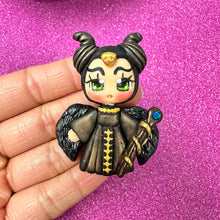 Load image into Gallery viewer, Maleficent Villain clay, Black Dress, Style K