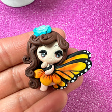 Load image into Gallery viewer, Monarch Butterfly Girl, Big eye clay