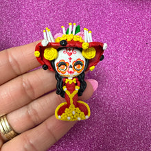 Load image into Gallery viewer, Book of Life, Catrina, Sugar skull, Big Eye clay