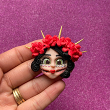 Load image into Gallery viewer, Dia de los muertos Jeweled Catrina RED