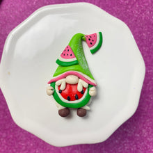 Load image into Gallery viewer, GREEN HAT Watermelon gnome clay