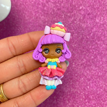 Load image into Gallery viewer, Purple hair cupcake girl clay (Choose One) MAX LIMIT 5 EACH