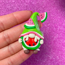 Load image into Gallery viewer, GREEN HAT Watermelon gnome clay