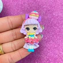 Load image into Gallery viewer, Purple hair cupcake girl clay (Choose One) MAX LIMIT 5 EACH