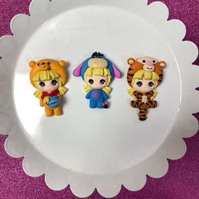 Woodland Storybook characters, BLONDE, Big eye clay (Choose One)