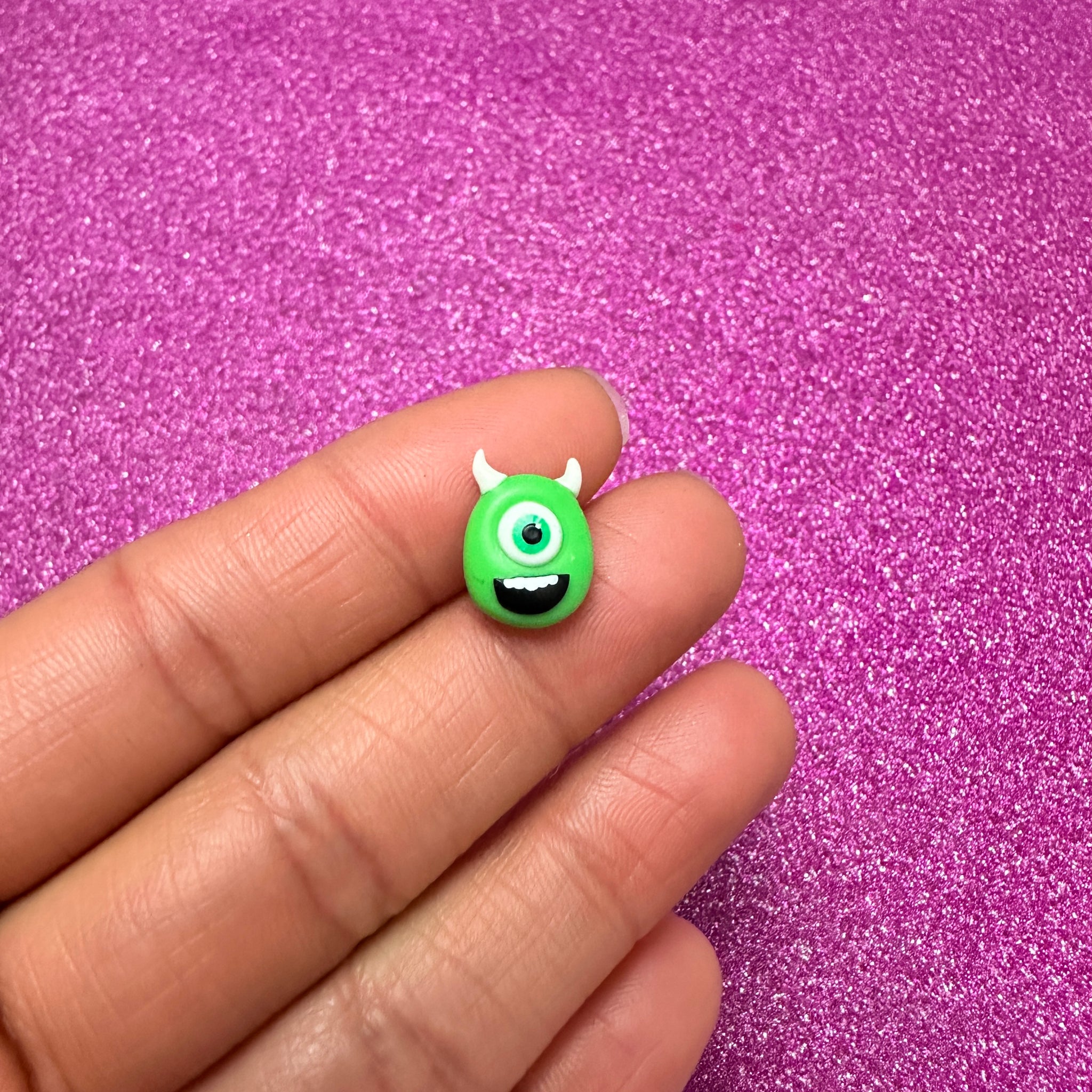monsters inc earrings TINY, Monsters inc clay – ClayBowCo