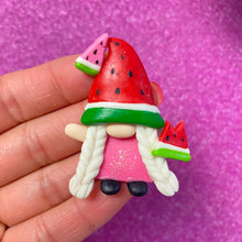 Load image into Gallery viewer, RED HAT Watermelon gnome clay