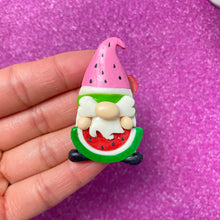 Load image into Gallery viewer, PINK HAT Watermelon gnome clay