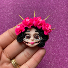 Load image into Gallery viewer, Dia de los muertos Jeweled Catrina PINK