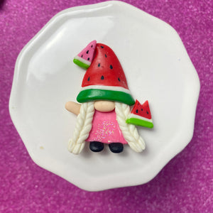 RED HAT Watermelon gnome clay