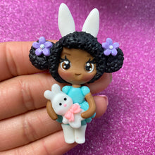 Load image into Gallery viewer, Dark Skin Easter girl BUNS clay (Choose One)