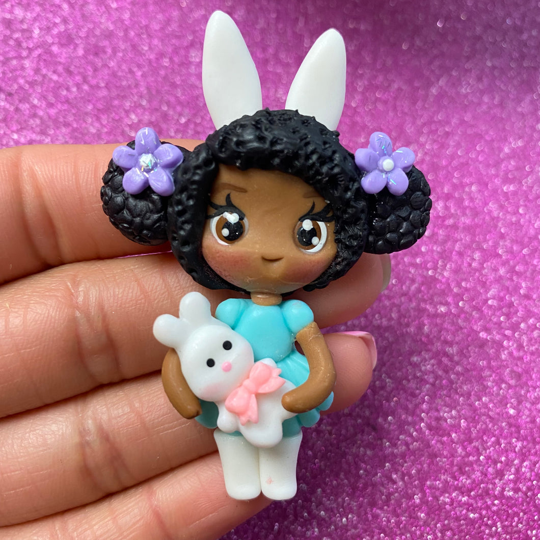 Dark Skin Easter girl BUNS clay (Choose One)