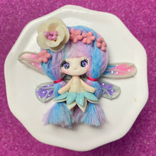 Load image into Gallery viewer, Blue hair fairy clay