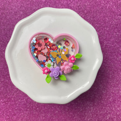 Pink Heart shaker Clay