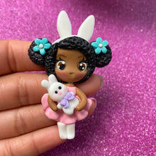 Load image into Gallery viewer, Dark Skin Easter girl BUNS clay (Choose One)