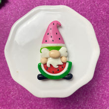 Load image into Gallery viewer, PINK HAT Watermelon gnome clay