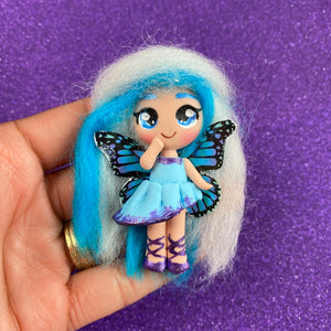 Cotton candy butterfly girl