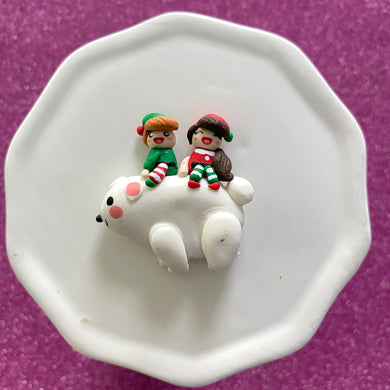 Elves on Polar Bear Clay